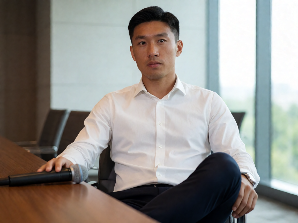 著名前锋接受赛后媒体采访